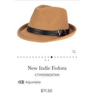 New San Diego Hat Indie FedoraCTH9058OSTAN AdjustableWool Dbl Buckled Band
